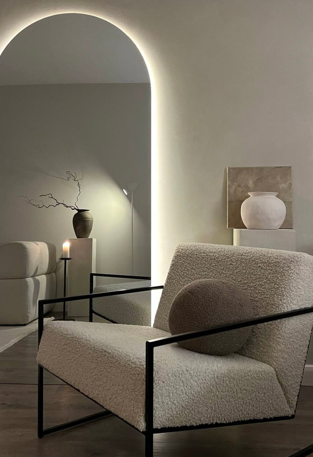 Assise moderne rembourrée