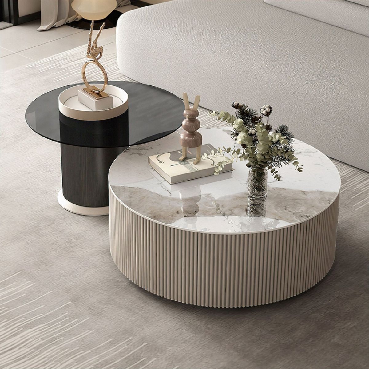 Ensemble de 2 tables basses gigognes