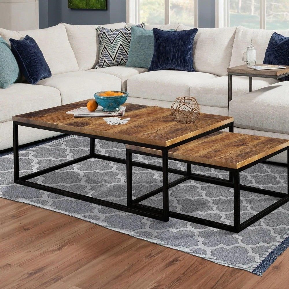 Tables basses gigognes en teck QUADRO