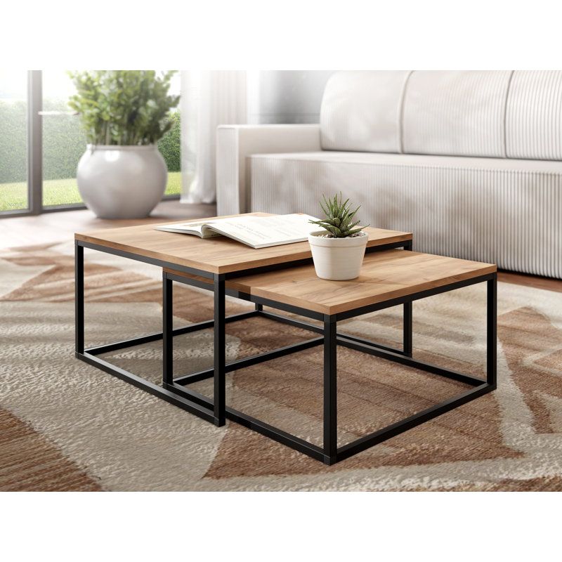 Tables basses gigognes en teck QUADRO