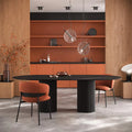 Table à Manger Ovale Bohème Verona – Bois Noir Mat