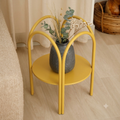 Table d'appoint porte-plante à arches en métal